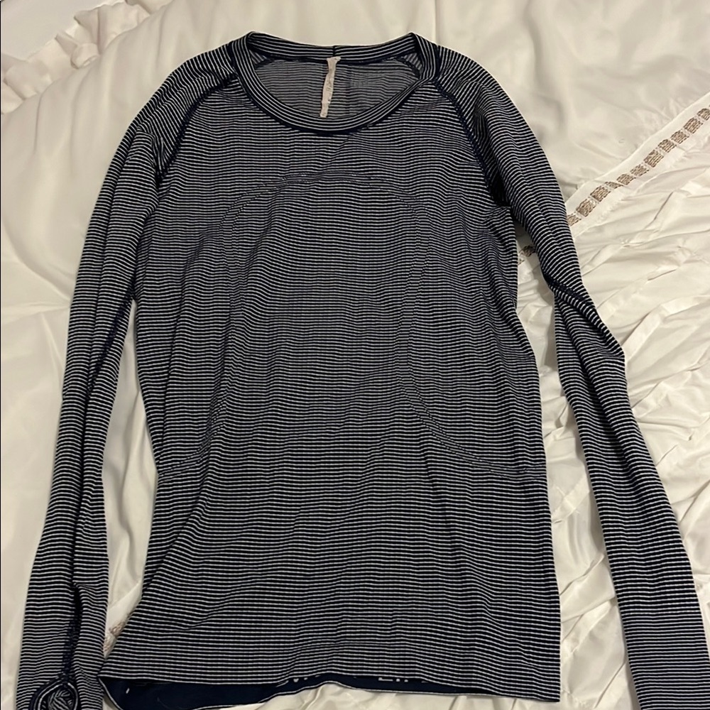 Lululemon Navy Stripped Swiftly